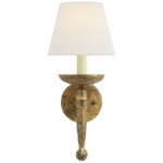 Iron Torch Wall Sconce - Gilded Iron / Linen