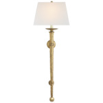 Iron Torch Wall Sconce - Gilded Iron / Linen