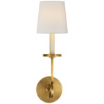 Symmetric Twist Wall Sconce - Antique-Burnished Brass / Linen