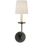 Symmetric Twist Wall Sconce - Bronze / Linen