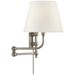 Pimlico Swing Arm Wall Light - Polished Nickel / Linen