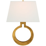 Ring Form Wall Sconce - Antique-Burnished Brass / Linen