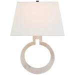 Ring Form Wall Sconce - Alabaster / Linen