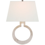 Ring Form Wall Sconce - Alabaster / Linen
