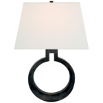 Ring Form Wall Sconce - Bronze / Linen