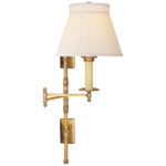 Dorchester Double Plate Swing Arm Wall Sconce - Antique Burnished Brass / Silk