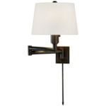 Chunky Swing Arm Wall Sconce - Bronze / Linen