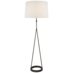 Dauphine Floor Lamp - Aged Iron / Linen