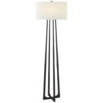 Scala Floor Lamp - Aged Iron / Linen