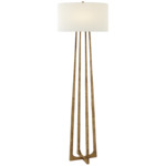 Scala Floor Lamp - Gilded Iron / Linen