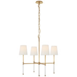 Camille Chandelier - Hand Rubbed Antique Brass / Linen