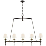 Classic Linear Chandelier - Bronze / Linen