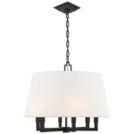 Square Tube Pendant - Bronze / Linen