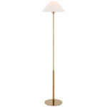 Hackney Floor Lamp - Hand-Rubbed Antique Brass / Linen