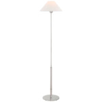 Hackney Floor Lamp - Polished Nickel / Linen