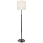 Bryant Adjustable Floor Lamp - Antique Silver / Linen