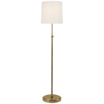 Bryant Adjustable Floor Lamp - Hand Rubbed Antique Brass / Linen
