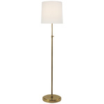 Bryant Adjustable Floor Lamp - Hand-Rubbed Antique Brass / Linen