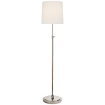 Bryant Adjustable Floor Lamp - Polished Nickel / Linen