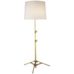 Studio Floor Lamp - Hand-Rubbed Antique Brass / Linen