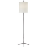 Caron Floor Lamp - Polished Nickel / Linen