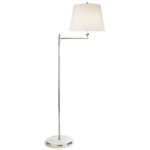 Paulo Floor Lamp - Polished Nickel / Linen