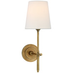 Bryant Fabric Wall Sconce - Hand Rubbed Antique Brass / Linen