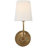 Vendome Wall Sconce - Hand-Rubbed Antique Brass / Linen