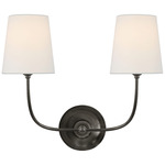 Vendome Multi Light Wall Sconce - Bronze / Linen