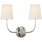 Vendome Multi Light Wall Sconce - Polished Nickel / Linen