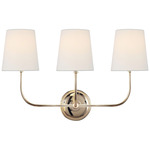 Vendome Multi Light Wall Sconce - Polished Nickel / Linen