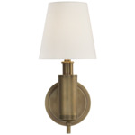 Longacre Wall Sconce - Hand-Rubbed Antique Brass / Linen