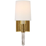 Vivian Wall Sconce - Hand-Rubbed Antique Brass / Linen