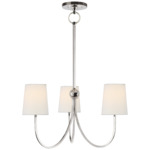 Reed Chandelier - Polished Nickel / Linen