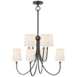 Reed Chandelier - Bronze / Linen