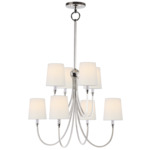 Reed Chandelier - Polished Nickel / Linen