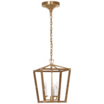 Darlana Wrapped Pendant - Antique Burnished Brass / Natural Rattan