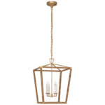 Darlana Wrapped Pendant - Antique Burnished Brass / Natural Rattan