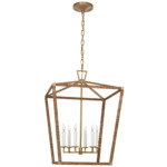 Darlana Wrapped Pendant - Antique Burnished Brass / Natural Rattan