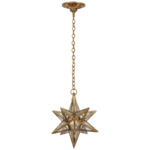 Moravian Star Pendant - Gilded Iron / Antique Mirror