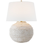 Avedon Small Table Lamp - Plaster White / Linen