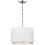 Sydney Pendant - Polished Nickel / Matte White