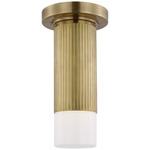 Ace Mini Ceiling Light - Hand Rubbed Antique Brass / White