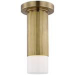 Ace Mini Ceiling Light - Hand-Rubbed Antique Brass / White