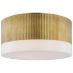 Ace Ceiling Light - Hand Rubbed Antique Brass / White