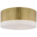 Ace Ceiling Light - Hand-Rubbed Antique Brass / White