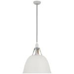 Gunner Pendant - Polished Aluminum / White