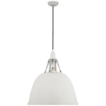 Gunner Pendant - Polished Aluminum / White