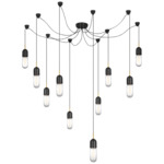 Junio Multi Light Chandelier - Bronze / Hand-Rubbed Antique Brass / Clear