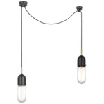 Junio Swag Multi Light Chandelier - Bronze / Hand-Rubbed Antique Brass / Clear